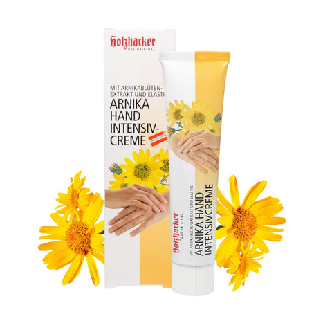 Holzhacker Arnika Hand-Intensiv-Creme mit Arnikablüten-Extrakt und Elastin. 75 ml Intensive Pflege für beanspruchte Hände - Naturpräparate Dieterich