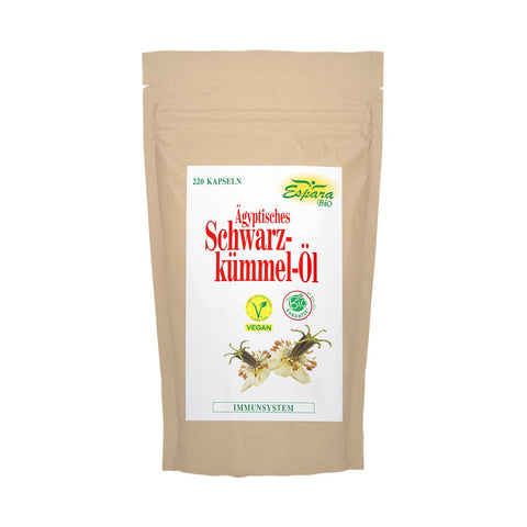 Esara Schwarzkümmel-Öl Bio Kapseln. Nachfüllpack mit 220 Kapseln. Nahrungsergänzungsmittel mit ägyptischem Schwarzkümmel-Öl aus biologischem Anbau. Das Öl wird schonend kaltgepresst aus den Samen von Nigella sativa. Es enthält mehrfach ungesättigte Fettsäuren, die für den Stoffwechsel und das Immunsystem sehr wertvoll sind.
Naturpräparate Dieterich