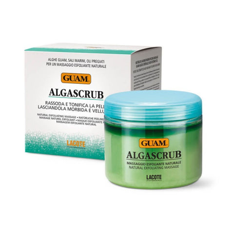 GUAM Algascrub Algensalz-Peeling frisch energetisierend – 700 g Dose und Verpackung, revitalisierendes Körperpeeling mit Meeresalgen und ätherischen Ölen.
Naturpräparate Dieterich