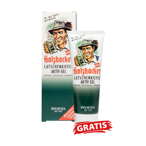 Holzhacker Latschenkiefer Aktiv Gel 75 ml Tube - spezielle Muskelerholung und -vitalisierung - gratis im Set | Naturpräparate Dieterich