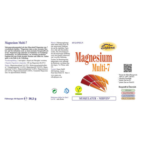Espara Magnesium Multi-7 Kapseln 60 Kps.