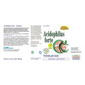 Espara Acidophilus forte 60 Kapseln Rückseite mit vollständigem Etikett Angabe der probiotischen Bakterienstämme Inulin pflanzlicher DRcaps Kapselhülle vegan glutenfrei laktosefrei | Naturpräparate Dieterich
