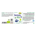 Espara Borretsch-Öl GLA Bio 60 Kapseln mit detaillierter Zutatenliste, Verzehrempfehlung, Bio-Zertifizierung und vegan Siegel; zeigt Hinweise zur Wirkung von Gamma-Linolensäure für Hautbild und Zellschutz sowie Borretschblüte als zentrales botanisches Element. |Naturpräparate Dieterich