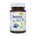 Espara Borretsch-Öl GLA Bio 60 Kapseln in brauner Dose mit weißem Schraubdeckel, Borretschblüte auf dem Etikett, Angabe zu 300 mg GLA pro Tagesdosis, Bio-Garantie und vegan Siegel; Nahrungsergänzung mit Gamma-Linolensäure zur Unterstützung eines gesunden Hautbildes und antioxidativem Zellschutz. |Naturpräparate Dieterich