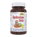 Espara Buchweizen Rutin 60 Kapseln in brauner Dose mit weißem Etikett, sichtbare Darstellung von Buchweizen, Rutin, rotem Weinlaub und Magnesium, vegan zertifiziert, Nahrungsergänzung zur Unterstützung von Durchblutung und Venengesundheit. | Naturpräparate Dieterich