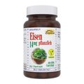 Espara Eisen 14 mg pflanzlich Kapseln 60 Kapseln zeigt die Produktvorderseite mit Hinweis auf pflanzliches Eisen aus dem Curryblatt, Vitamin C aus Acerola und Vegan-Siegel. Das Präparat unterstützt normale Blutbildung, Energie und eine tägliche verträgliche Langzeiteinnahme. Ideal für empfindlichen Magen, Vegetarier und Veganer. Abbildung des braunen Kapselglases mit Etikett und Pflanzenmotiv. | Naturpräparate Dieterich