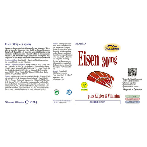 Espara Eisen 30mg Kapseln Blutbildung Energie Immunsystem Energie espara-eisen-30mg-kapseln-blutbildung-energie-immunsystem-energie