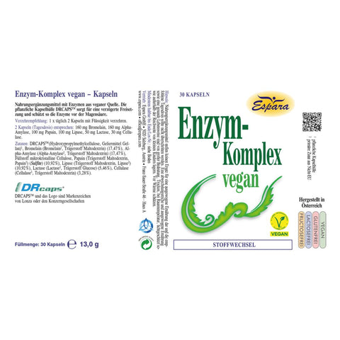 Espara Enzym-Komplex vegan Kapseln 30 Kps.