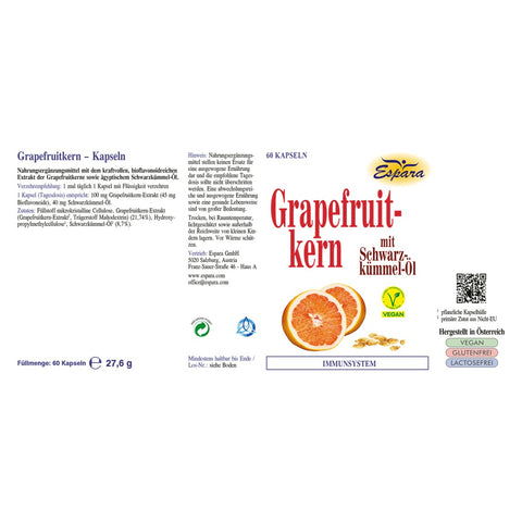 Espara Grapefruitkern Kapseln 60 Kps.