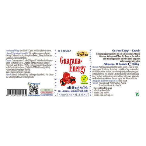 Espara Guarana-Energy Kapseln 60 Kps.