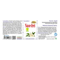 Espara Nase frei Kapseln schleimlösend Rückenetikett mit detaillierten Angaben zu pflanzlichen Extrakten wie Holunder, Hagebutte, Eukalyptus, Sauerampfer, Bromelain und Cayennepfeffer sowie Calcium zur Unterstützung der Nasenfunktion, Verzehrempfehlung, vollständigen Inhaltsstoffen, veganer Zusammensetzung und Herstellerdaten, Etikett zeigt strukturierte Produktinformationen und Blütenabbildung. | Naturpräparate Dieterich
