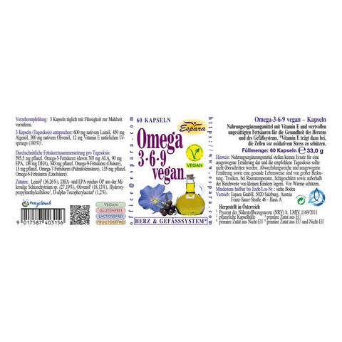 Espara Omega-3-6-9 vegan Kapseln 60 Kps.