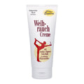 Espara Weihrauch Creme 100 ml zeigt die Produktvorderseite mit Hinweis auf pflanzliche Extrakte wie Weihrauch, Arnika, Ingwer und Gotu Kola. Die Creme dient zur Pflege von Haut und Gelenkbereichen und eignet sich für tägliche Anwendung. Abgebildet ist die weiße Tube mit rotem Motiv, Logos und Produktbezeichnung. Ideal zur Hautpflege und zur Unterstützung beanspruchter Bereiche. | Naturpräparate Dieterich