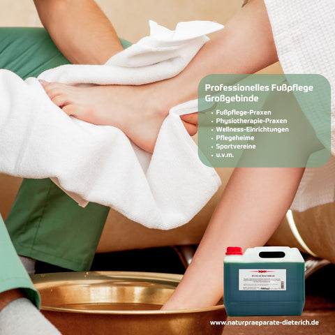 Holzhacker Fußschaumbad 5000 ml Kanister - Großgebinde für Fußpflegepraxen, Pflegeheime, Physiotherapie-Praxen, Wellness/Spa-Einrichtungen uvm. | Naturpräparate Dieterich