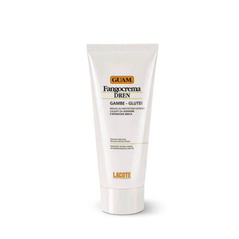 GUAM Fangocrema Dren entwässernde Nachtcreme 200 ml bei Cellulite und Wasseransammlungen unterstützt die Drainage fördert den Abtransport überschüssiger Flüssigkeit verbessert das Hautbild und sorgt für leichtere Beine enthält Koffein Mäusedorn Efeu und Escin zur Aktivierung der Hautfunktion Detailansicht Tube | Naturpräparate Dieterich