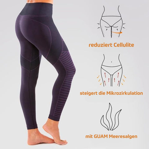 GUAM Leggins Comfort Fit Pflaume | Lila Größe S/M (38/40)