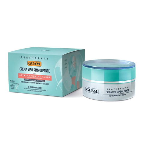 GUAM Seatherapy Anti-Aging Gesichtscreme mit Fülleffekt und Astaxanthin 50 ml Tiegel mit Umverpackung, aufpolsternde Gesichtspflege mit Meeresalgen und Hyaluronsäure | Naturpräparate Dieterich