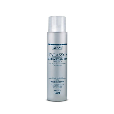 GUAM Talasso Hydromassage Meeresbad 250 ml Flasche Vorderansicht mit Etikett, Meereslotion mit GUAM Algen, Meerwasser und ätherischen Ölen |Naturpräparate Dieterich