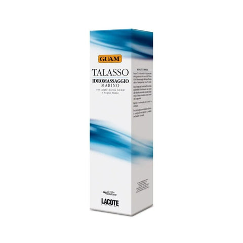 GUAM Talasso Hydromassage Meeresbad Vorderseite der Verpackungmit dem italienischen Produktnamen Talasso Idromassaggio Marino | Naturpräparate Dieterich