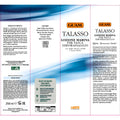 GUAM Talasso Hydromassage Meeresbad Gesamtansicht der Verpackung mit Anwendungshinweisen und INCI-Liste, Dosierung 2 bis 3 Messlöffel à 40 ml |Naturpräparate Dieterich