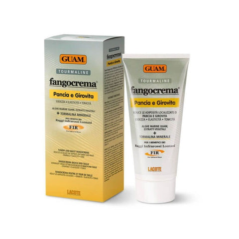 GUAM Fangocrema FIR Turmalin wärmende Creme für Bauch und Taille 150 ml, weiße Tube mit Umverpackung, wärmende Pflege mit Meeresalgen und mikronisiertem Turmalin. | Naturpräparate Dieterich