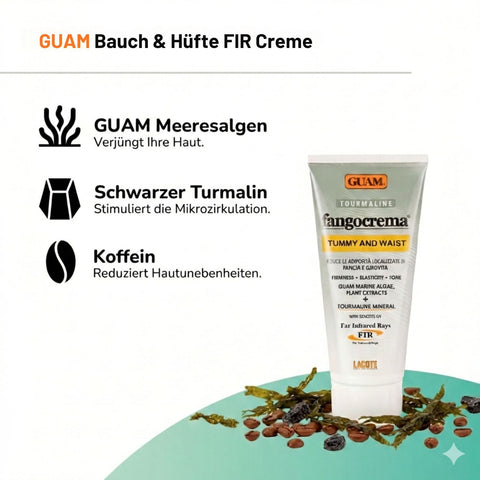 GUAM Fangocrema FIR Turmalin wärmende Creme für Bauch und Taille 150 ml