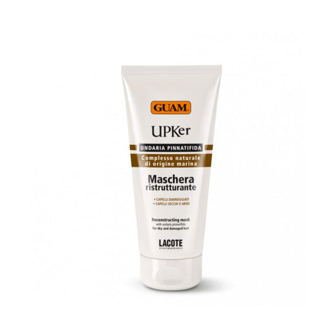 GUAM UPKer Haarmaske 150 ml Tube Vorderseite mit Produktbezeichnung Maschera Ristrutturante des italienischen Herstellers LACOTE | Naturpräparate Dieterich