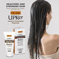 GUAM UPKer aufbauende Haarmaske 150 ml Tube mit Faltschachtel, Haarkur mit Meeresalgen und Arganöl für trockenes und geschädigtes Haar und Anwendung auf langem braunen Frauenhaar | Naturpräparate Dieterich