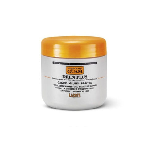 GUAM Algenfango DREN Plus intensiv entwässernd und antioxidativ 500g Originaldose mit gelbem Deckel hochwertiger Meeresalgenfango gegen Cellulite Wassereinlagerungen und Hautunregelmäßigkeiten. Naturpräparate Dieterich