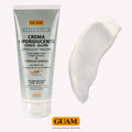 GUAM fettreduzierende Intensiv-Creme für Gesäß und Oberschenkel – Tube mit Produkt und sichtbarer Textur der Creme – Anti-Cellulite-Wirkung mit Algenextrakten, Pflanzenstoffen und Tourmalin.
Naturpräparate Dieterich
