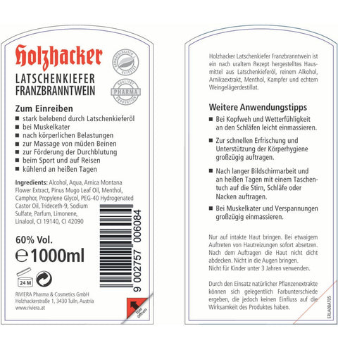 Holzhacker Latschenkiefer Franzbranntwein