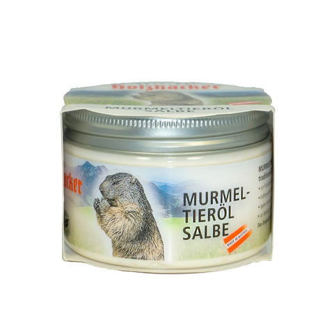 Holhacker Murmeltieröl Salbe Tiegel mit 150 ml Inhalt mit Murmeltier  | Naturpräparate Dieterich