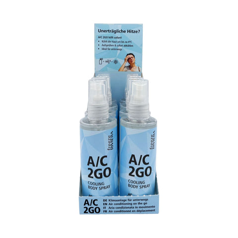 Riviera A/C 2GO Cooling Body Spray Verkaufsdisplay