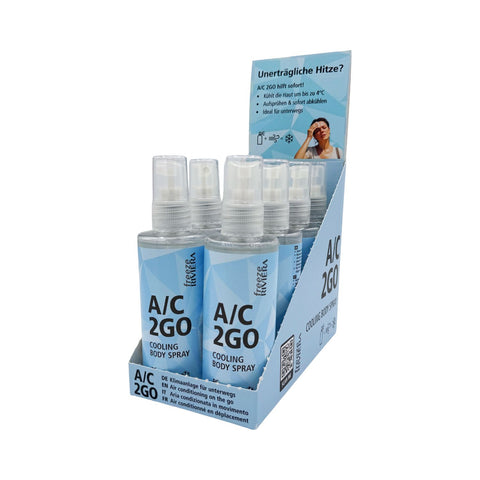 Riviera A/C 2GO Cooling Body Spray Verkaufsdisplay