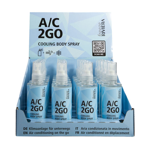 Riviera A/C 2GO Cooling Body Spray Verkaufsdisplay