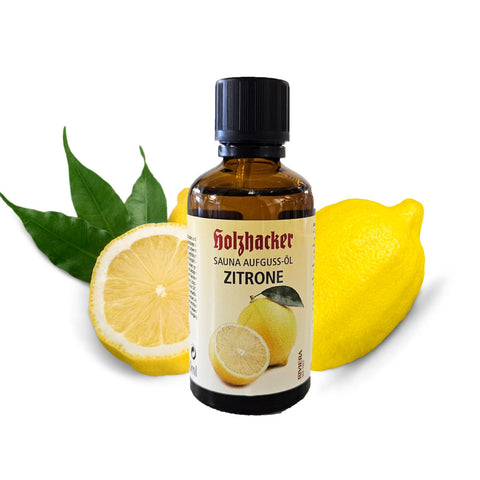 Holzhacker Sauna Aufguss-Öl Zitrone 60 ml Glasflasche - Zitrus-Zauber für Ihre Sinne: Erleben Sie pure Frische und Vitalität! | Naturpräparate Dieterich