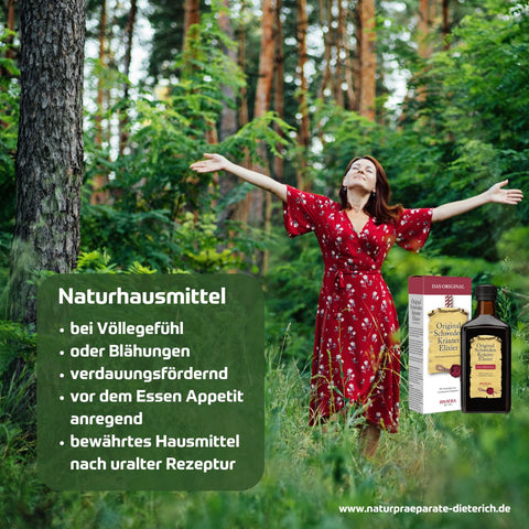 Riviera Original Schweden Kräuter Elixier - Naturhausmittel nach uralter Rezeptur: bei Völlegefühl, Blähungen, verdauungsfördernd, vor dem Essen appetitanregend | Naturpräparate Dieterich