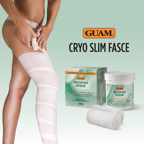 GUAM Cryo Slim Anti-Cellulite Bandagen gegen müde und schwere Beine - 2 Stück