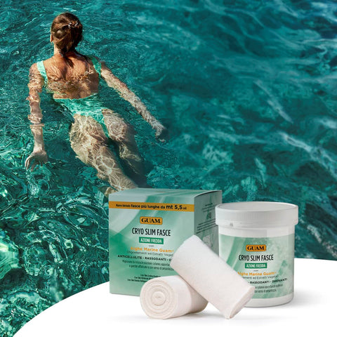 GUAM Cryo Slim Anti-Cellulite Bandagen gegen müde und schwere Beine - 2 Stück