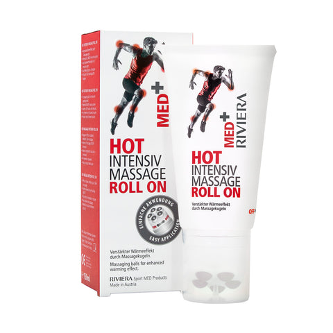 Riviera MED+ HOT Intensiv Massage Roll On 150 ml in Tube mit Umkarton | Naturpräparate Dieterich