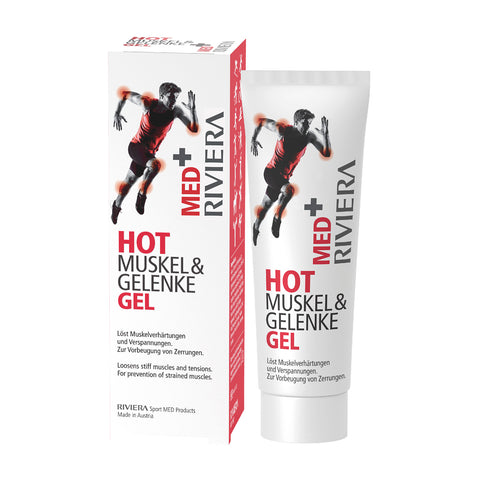 Riviera MED+ HOT Muskel & Gelenke Gel  75 ml in Tube mit Umkarton | Naturpräparate Dieterich